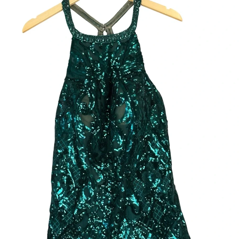 morilee madeline gardner formal prom green dress size 18 - Picture 3 of 15
